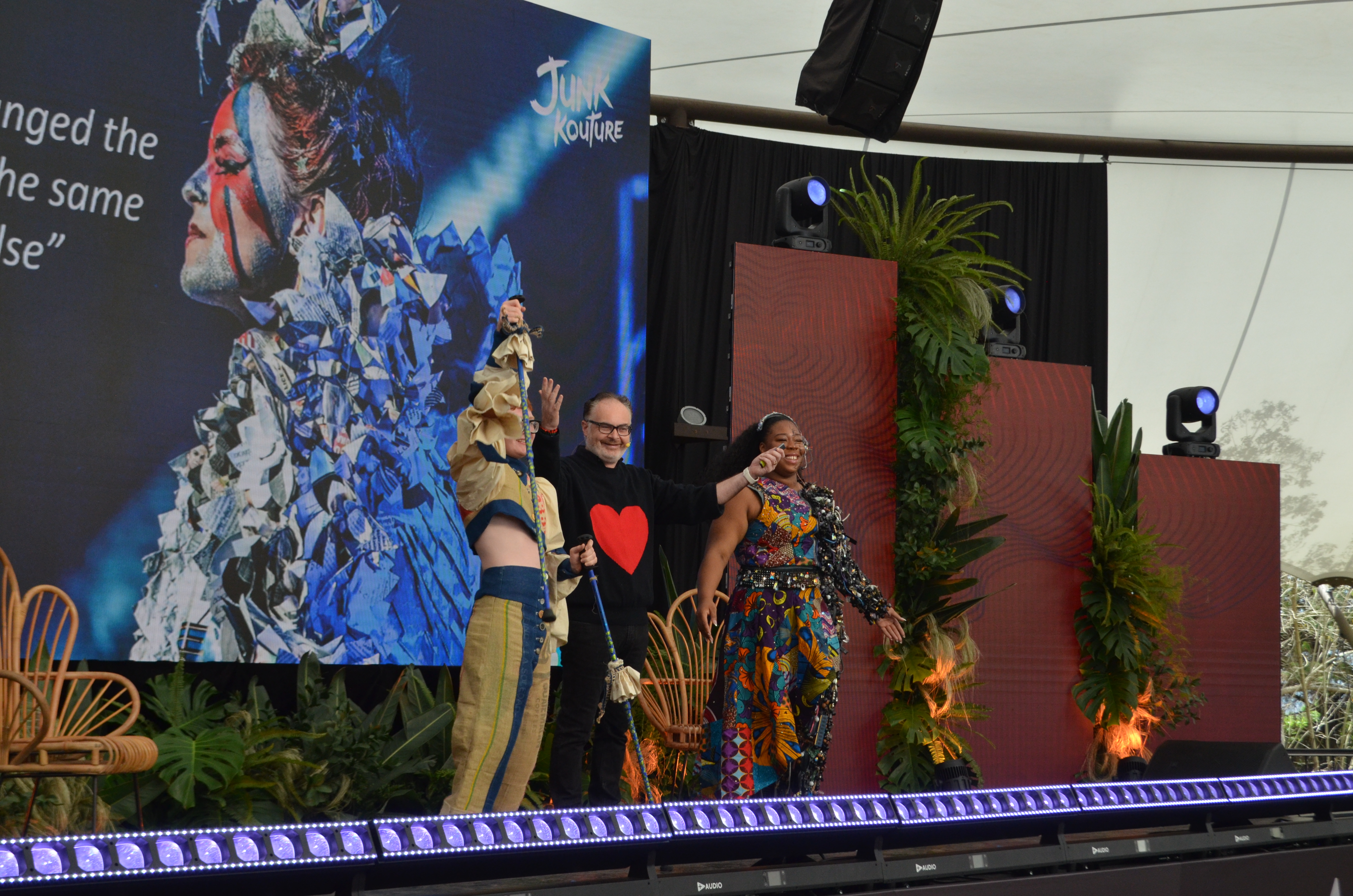 Joseph, Troy and Haseena on stage at Volcano Summit